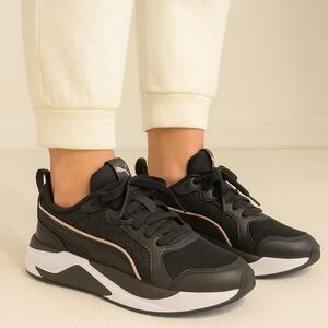 Puma Black and Rose Gold Sneakers – Stylish and Sporty
